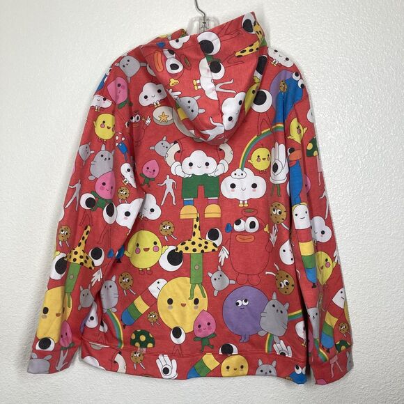 J Balvin FriendsWithYou Hoodie Mens Large Red All Over Graphic Pullover - Picture 11 of 14